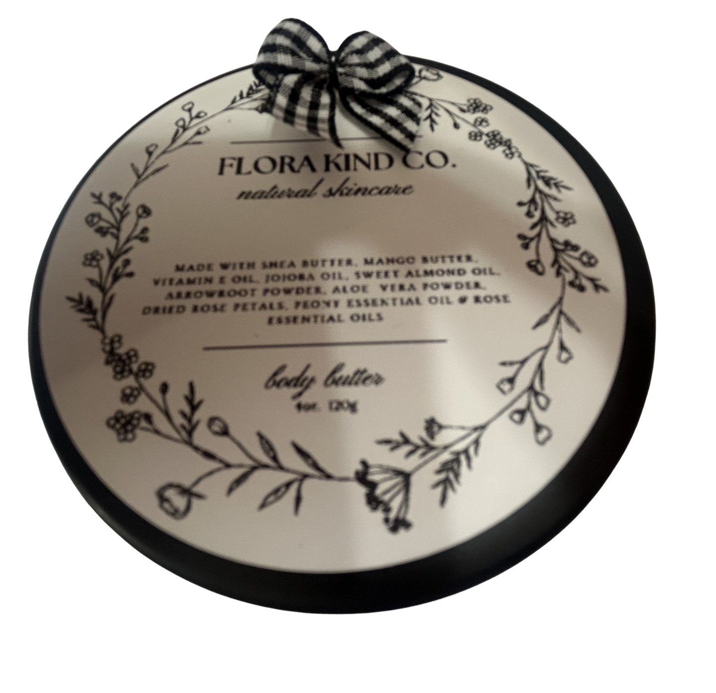 Rose & Peony Whipped Body Butter in Black Aluminum Tin
